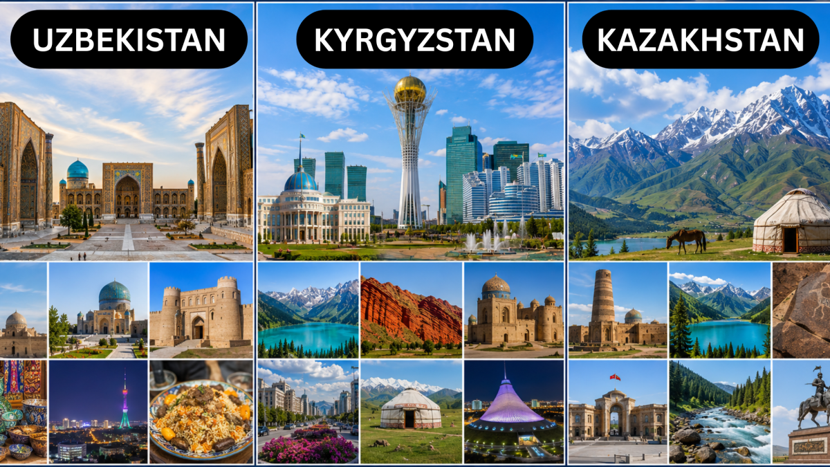 UZBEKISTAN, KYRGYZSTAN, KAZAKHSTAN